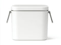 Scatola isolata da esterno in plastica 48×34×42 cm - bianco argento - contenitore termico con maniglie pieghevoli