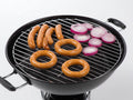 Griglia per barbecue all'aperto in metallo 58×52×82 cm - nero - struttura rialzata rotonda