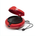 Griglia per barbecue All'aperto 40×40×18 cm - metallo rosso e nero - elettrica rotonda compatta