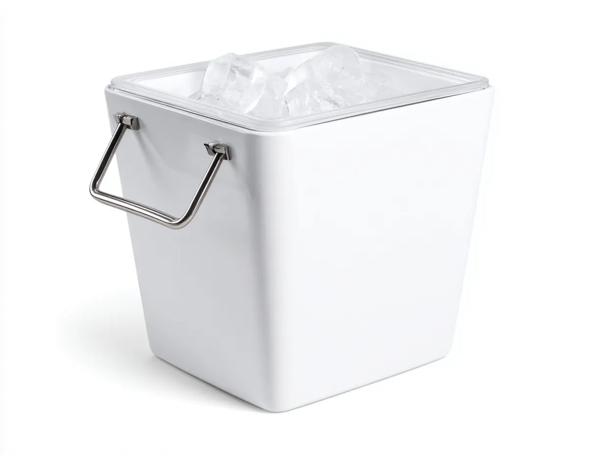 Scatola isolata all'aperto 34×30×32 cm - bianco - contenitore compatto con coperchio trasparente